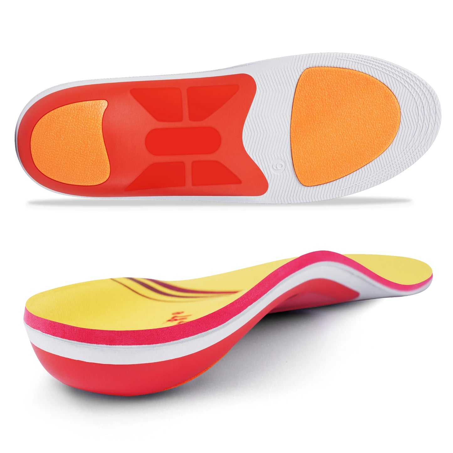Plantar Fasciitis Insoles, Orthopedic Arch Support Inserts Men Women Heel Pain Relief, Flat Feet Insoles for Work Boots