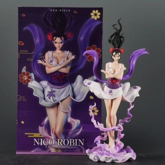 Tianhui One Piece Nico Robin Figure Pvc Material 34cm Painted Finished Anime Beautiful Girl Statue Collectible Desktop Ornament