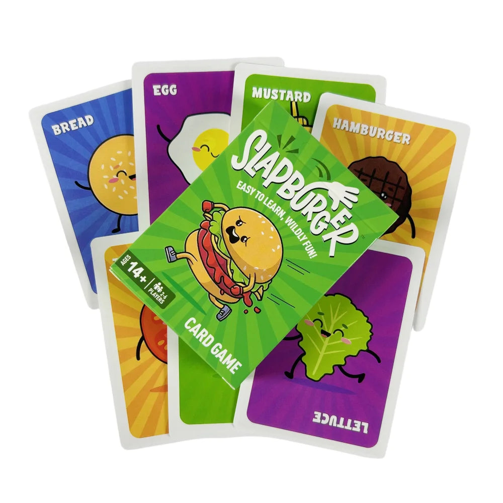 1/3/5/10 Pcs Slapburger Card Game Fast Paced Kids and Family Games Fun Card Game for Birthdays Classroom Camping Game Wholesale