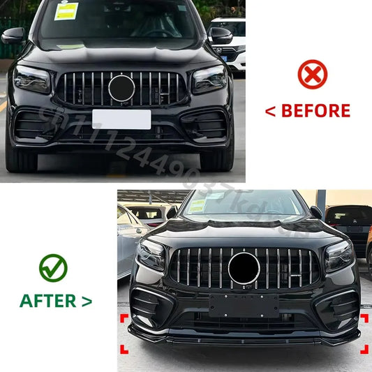 For 2024+ Mercedes Benz GLB X247 GLB220 GLB35 AMG Car Front Lip Spoiler Front Bumper Shovel Spoiler Exterior Body Kits