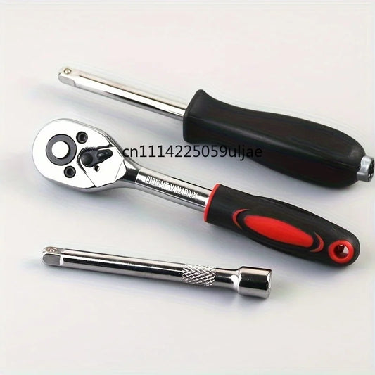 46pcs Car Repair Tool Kit Ratchet Torque Wrench Spanner Screwdriver Socket Set Combo Tools Kit Bicycle Auto Repairing Tool Mech