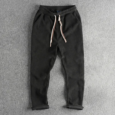915# Autumn New American Retro Chenille Knitted Sweatpants Men's Simple Heavyweight Loose Straight Casual Sports Youth Pants