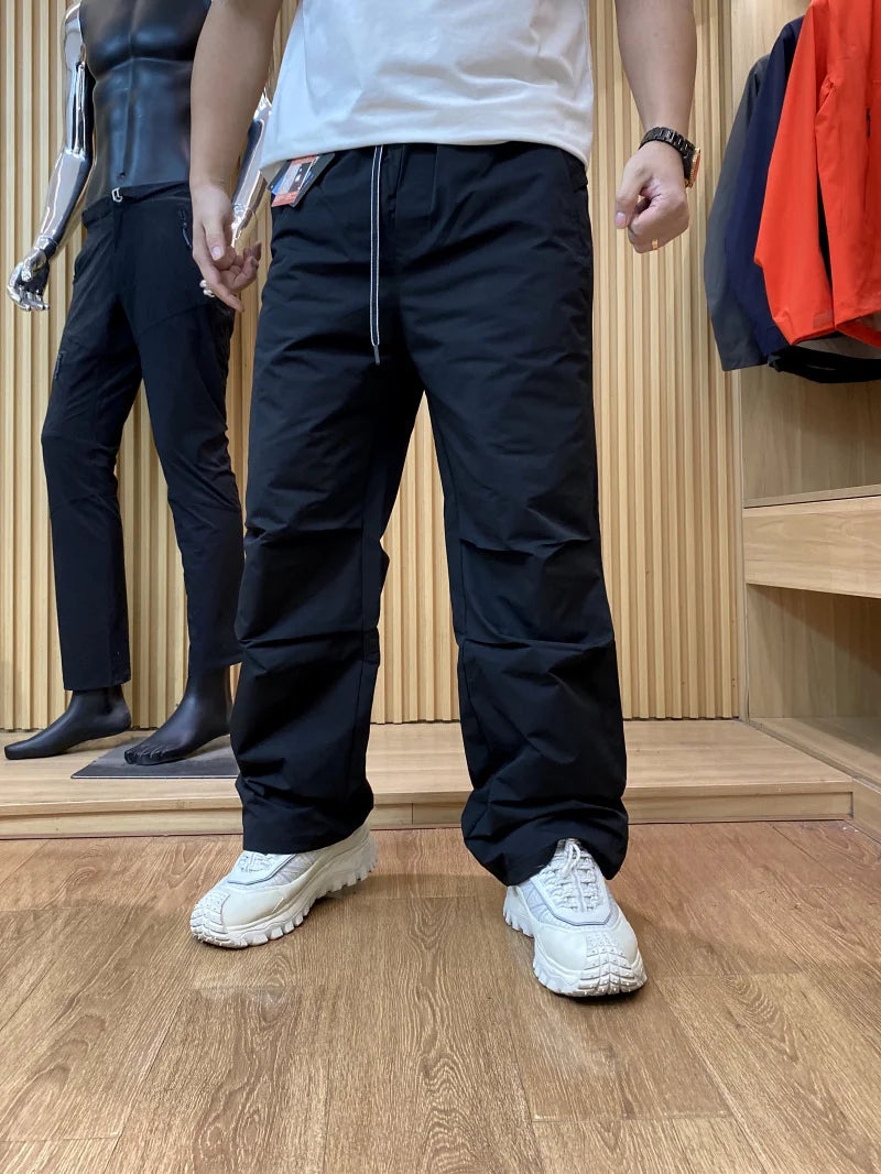 Waterproof Duck down Filling Winter Pants Unisex Warmth Walking Furnace Northeast Style Youth Casual Long Straight Tube Pants