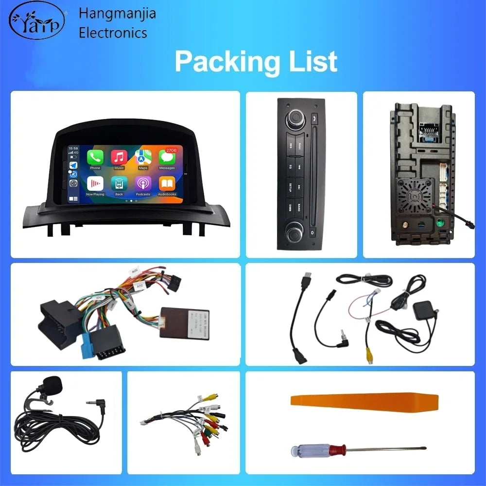 hangmanjia Android13 Car Radio for Renault Megane 2 2002 - 2009 Multimedia Video Player GPS Wireless Carplay Auto DSP Stereo DVD