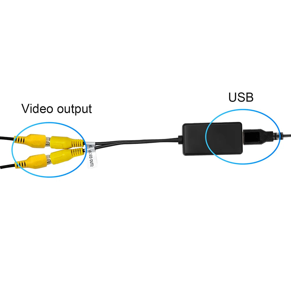 USB To CVBS RCA Video Output Adapter Box Interface Connect to Monitor Display Device For Android Radio Multimedia Player