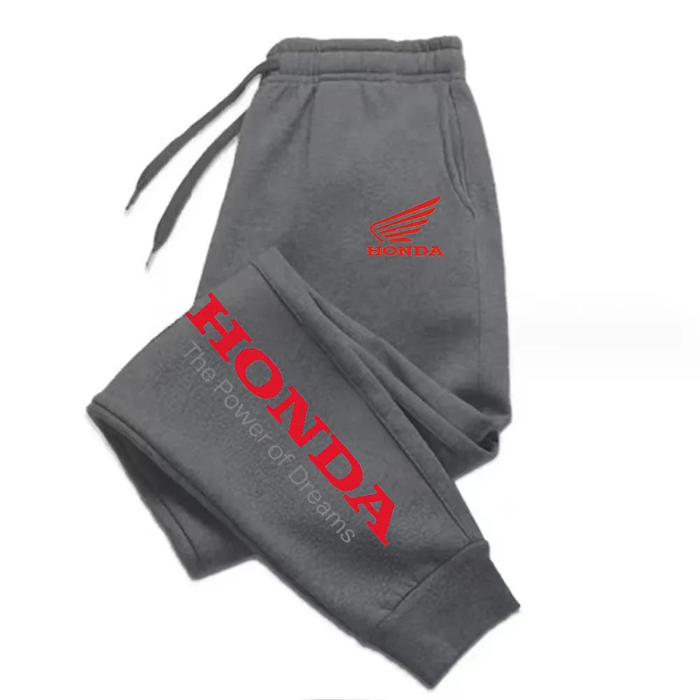 New Honda autumn and winter casual fashion cotton jogging pants, running fitness pants, winter pants, men's winter pants