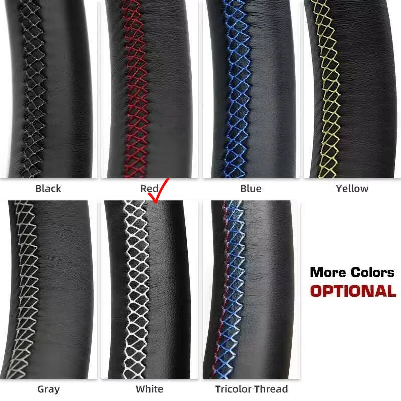 For Seat Leon Cupra R Leon ST Cupra Leon ST Cupra Ateca Cupra Ateca FR Anti-Slip Black Suede Braid Car Steering Wheel Cover