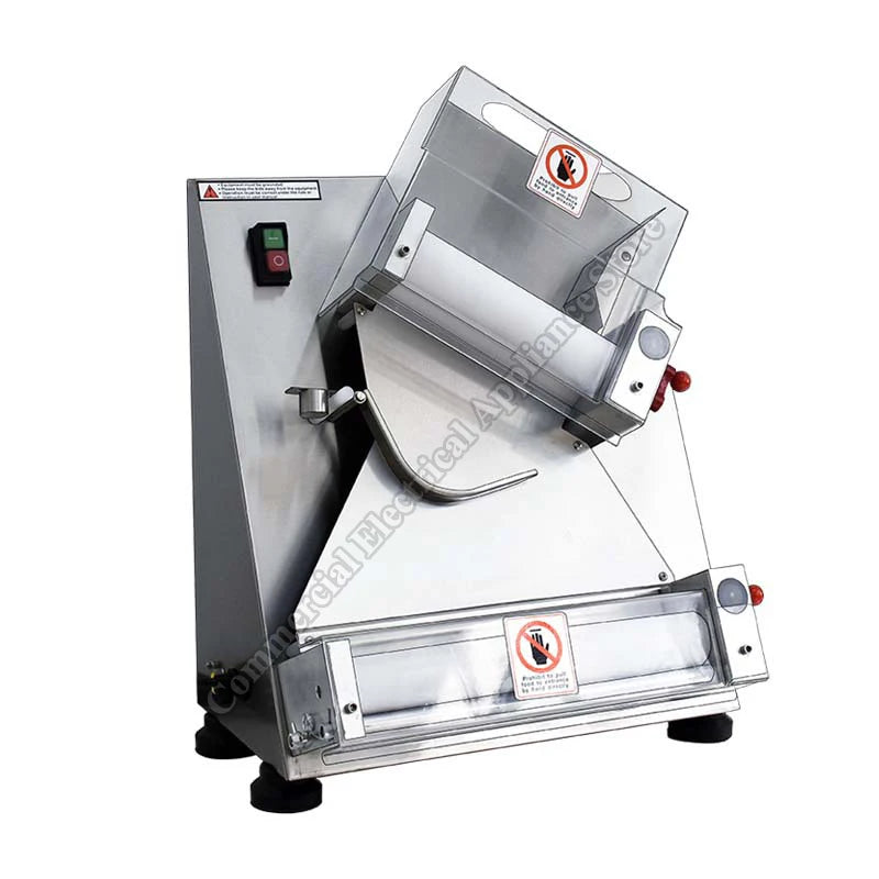 Electric Pizza Forming Machine Commercial Stainless Steel Bakery Bread Dough Former Roller Sheet Pressing Cake Maker