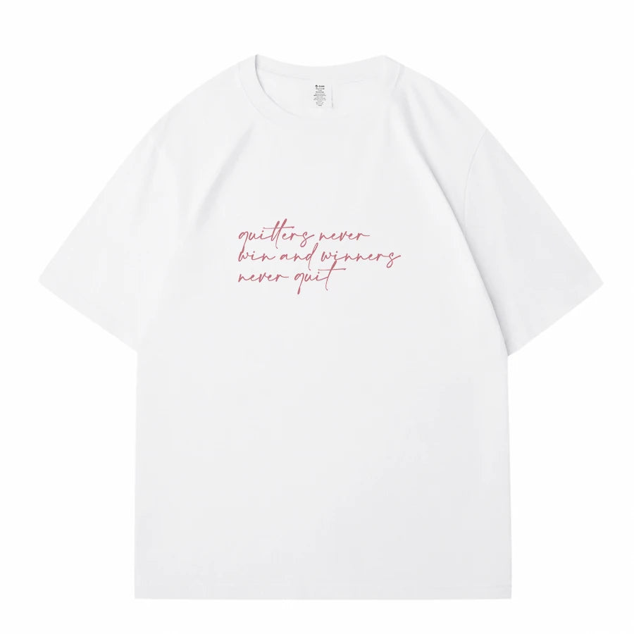 WAVLATII Women New Letter Printed T shirts Female White Casual Cotton Tees Lady Purple Summer Short Sleeve Tops for Young WT2342