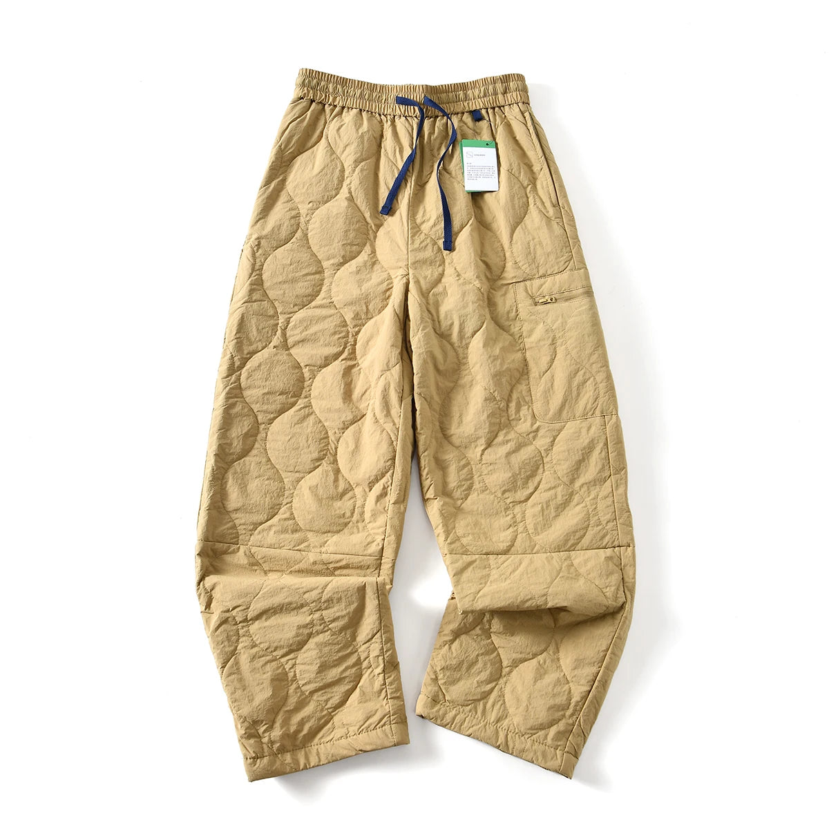 Water-Resistant Cotton Trousers for Men And Women Outdoor Sports Warm Straight Tube Nylon Fiber Youthful Vitality Long Pants