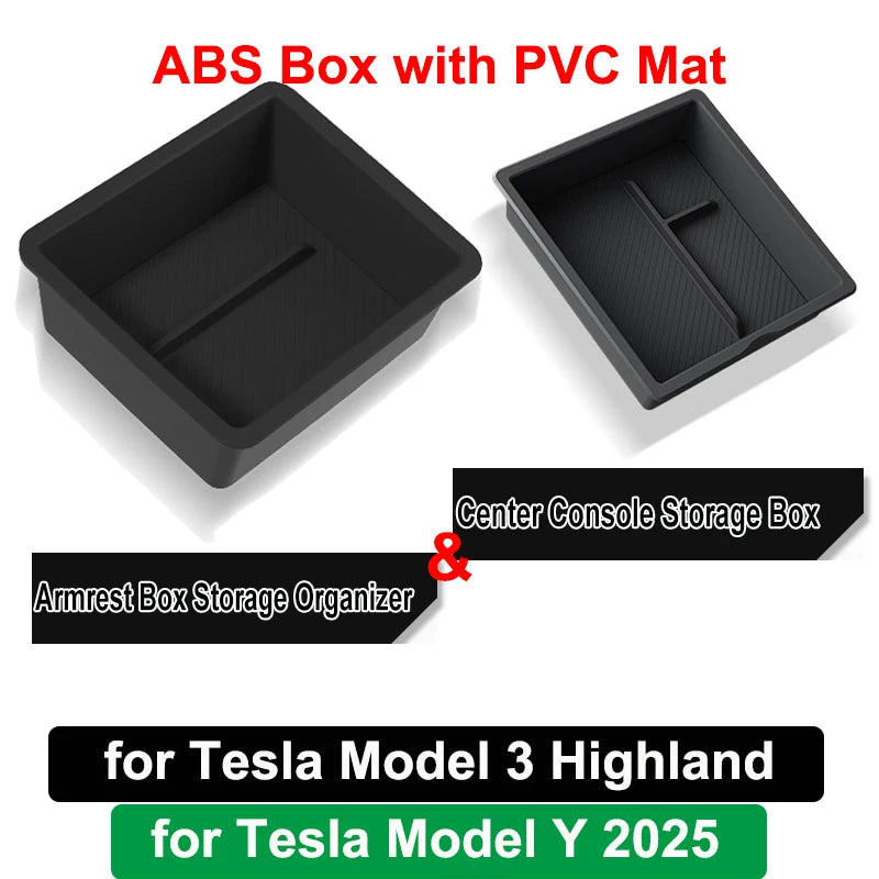 for Tesla Model Y YL Juniper 2025 Center Console Storage Tray Armrest Box Organizer Box Tesla Model 3 Highland 2024 Accessories