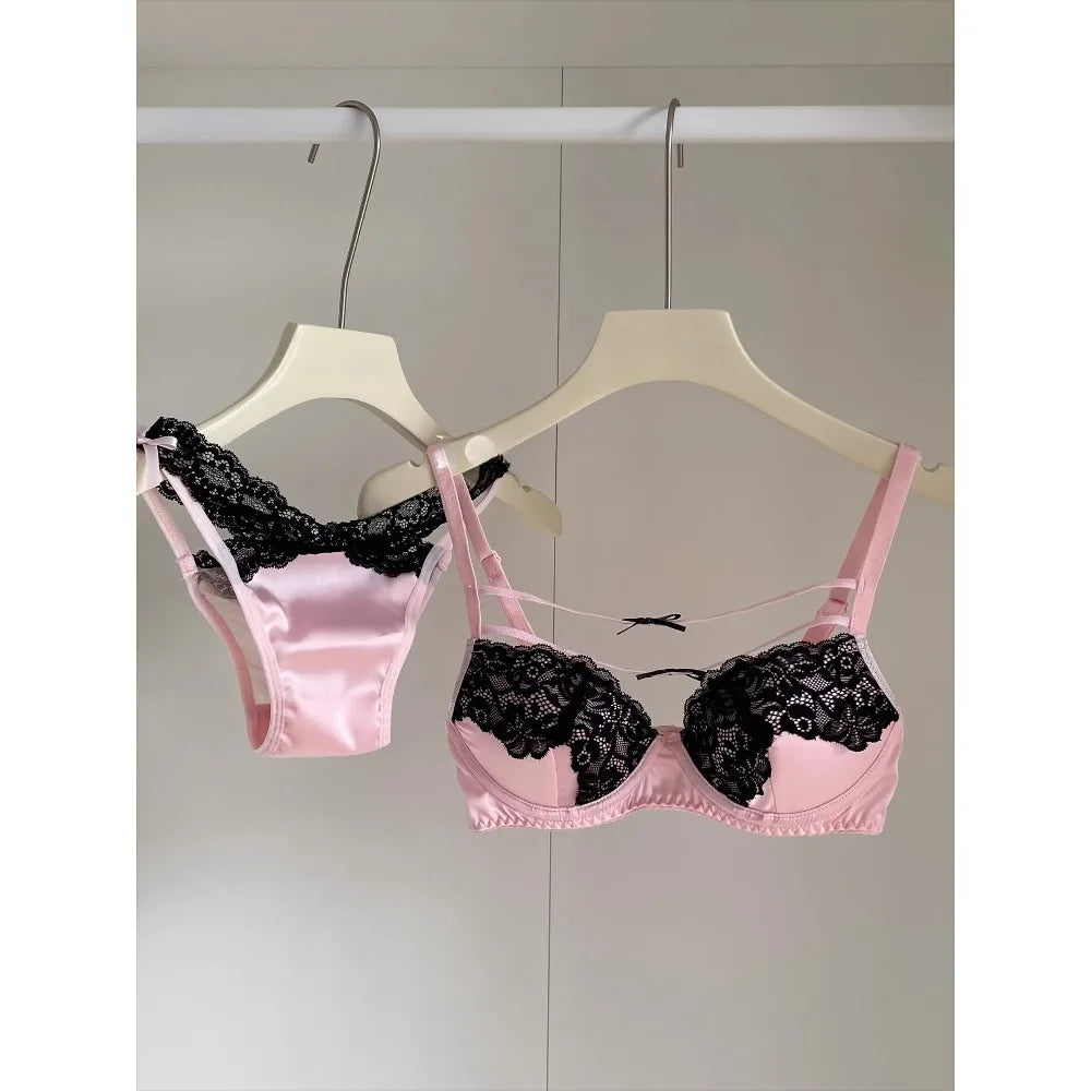 YEMOMO Teen Girls Lace Bralette Push Up Bra Non Padded But Gathering Small Bust Sexy Lingerie Anti Sagging Comfortable 2026 Hot
