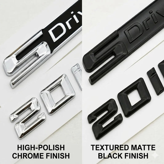 3D ABS Car Styling Logo sDrive 20i 20d Emblem Badge Sticker For BMW X1 X2 X3 Z4 Trunk Fender Decal Gloss Black Silver Accessorie