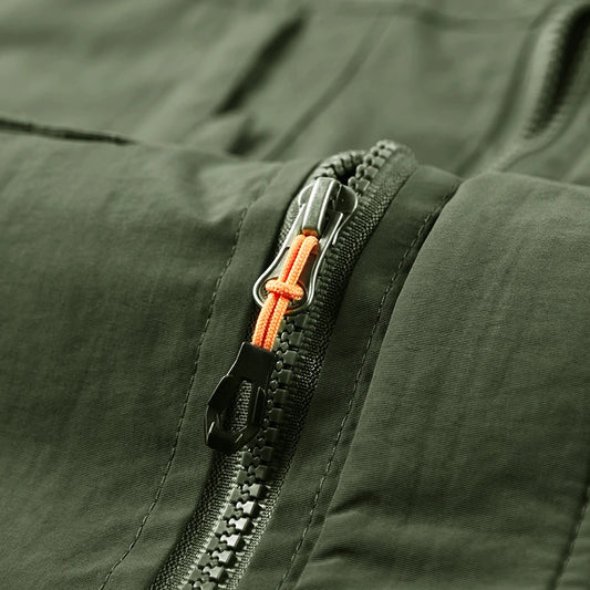 2025 new assault jacket, casual outdoor hooded plus size jacket, men's middle-aged and elderly jacket, autumn and winter o