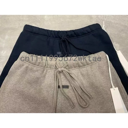 25SS Classic Men's Drawstring Shorts Luxury Design Double Row Silicone Letter Logo Shorts High Street Couple Loose Matching Set