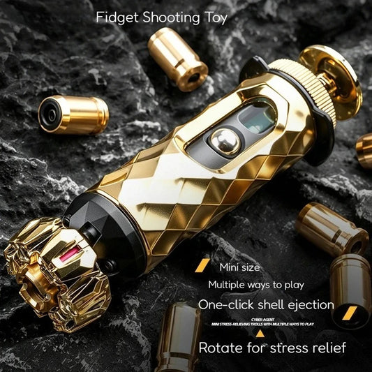Metal Stress Relief Fidget Spinner One-Click Shell Ejection Launcher Adult Office Decompression Shooting Toy Cool Fidget Gadget