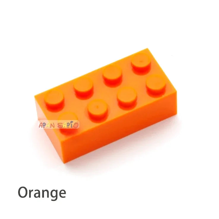 300pcs 2x4 Dot DIY Building Blocks Thick Figures Bricks Educational Creative Size Compatible With 3001 Plastic Toys for Children