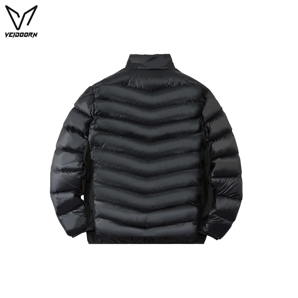 Veidoorn Premium Down Jacket for Men Heavy Duty Warm Winter Coat with Real Duck Feather Waterproof Windproof Outdoor Ski Jacket