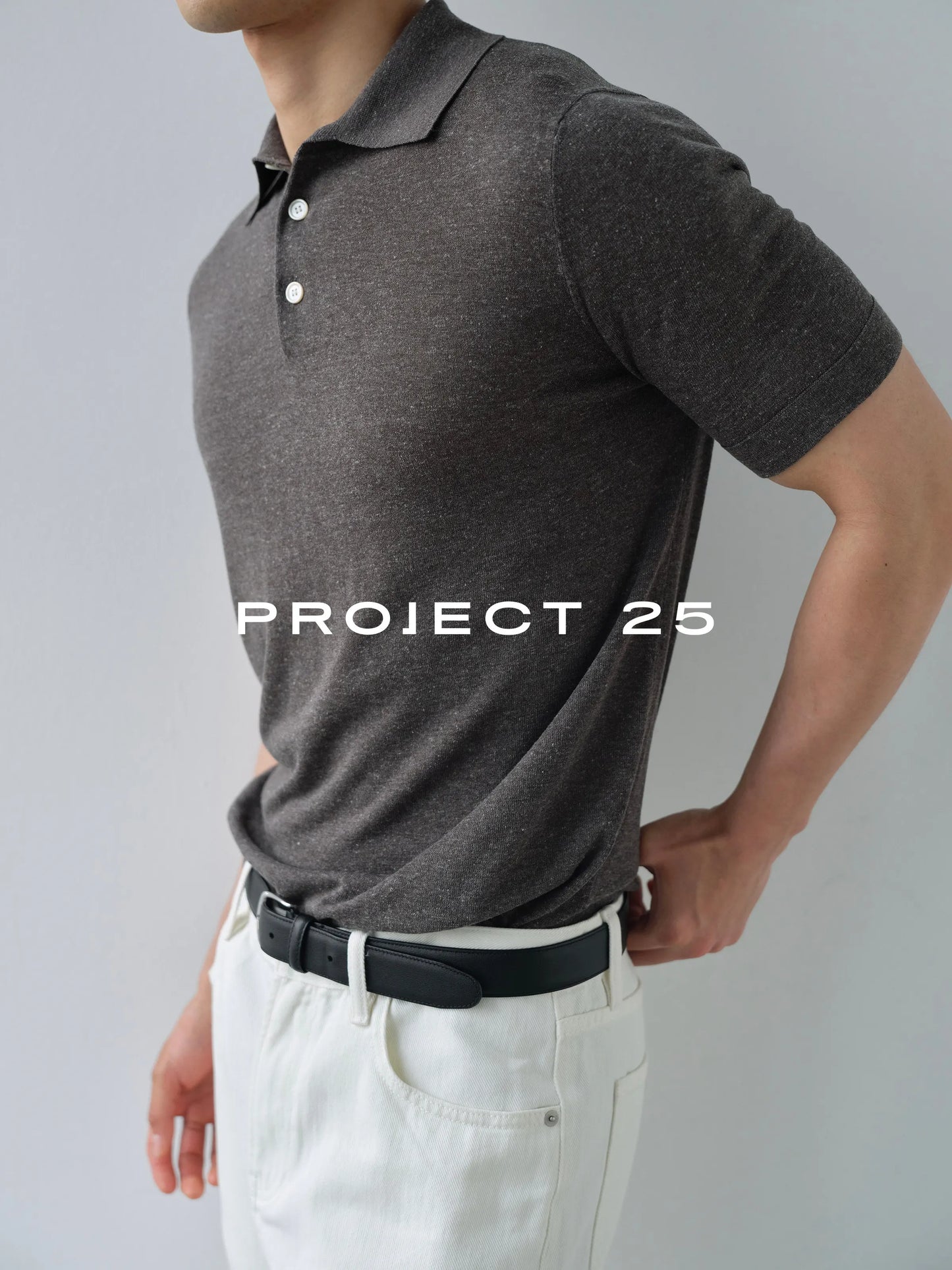 PROJECT 25 Men 16Gauge Lightweight Breathable Linen Blend Italian Old Money Knit Polo Shirt Short Sleeve Casual Tee Tops