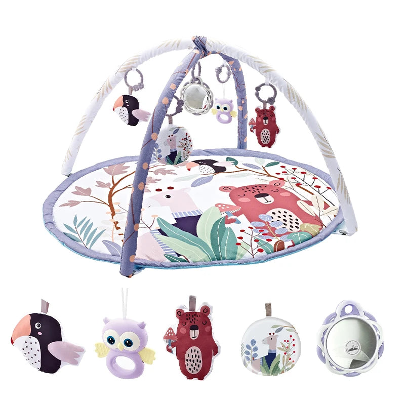 Baby Educational Fitness Frame Gym Play Mat 0-36 Months Tummy Time Crawling Game Blanket Toys Play Mat Rack Crawling Blanket