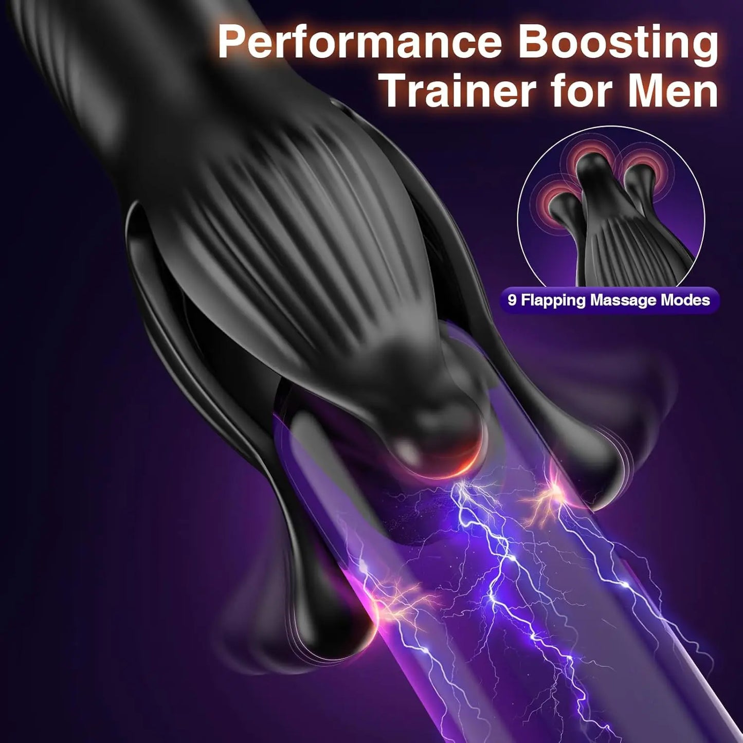 Prostate Massager Anal Plug with 9 Tension Shock Flapping Thrusting Vibrating Butt Plug APP Control Male Vibrator Adult Sex Toys