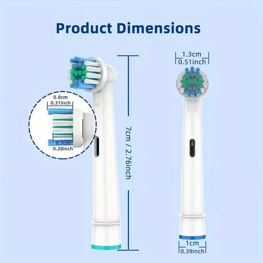 Replacement Brush Heads For Oral-B Electric Toothbrush Fit Advance Power/Pro Health/Triumph/3D Excel/Vitality Precision Clean