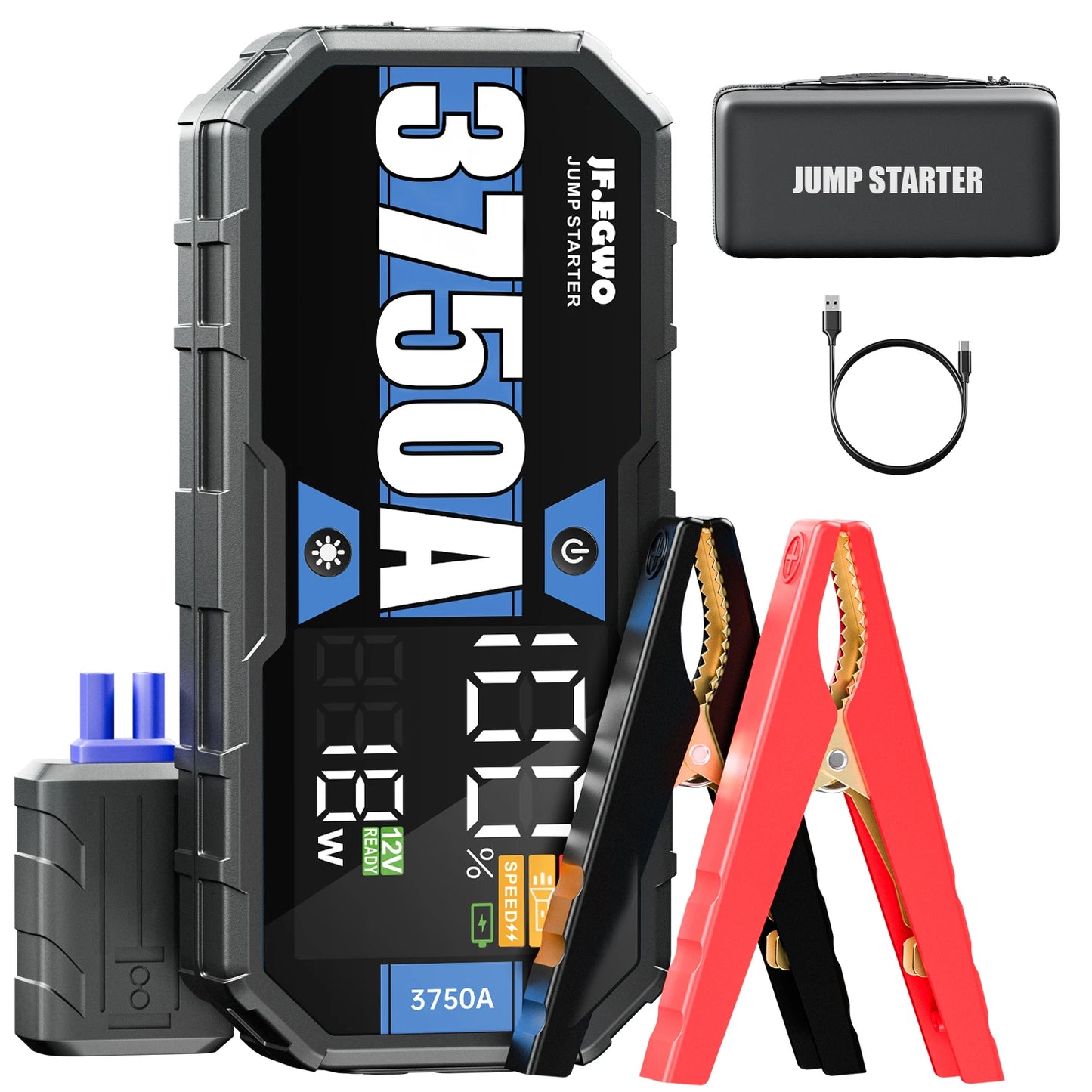 Car 6250A Portable 12V Jump Starter Power Bank 12V Auto Battery Charger Booster Starting Device For 10.0L GAS/6.5L DIESEL