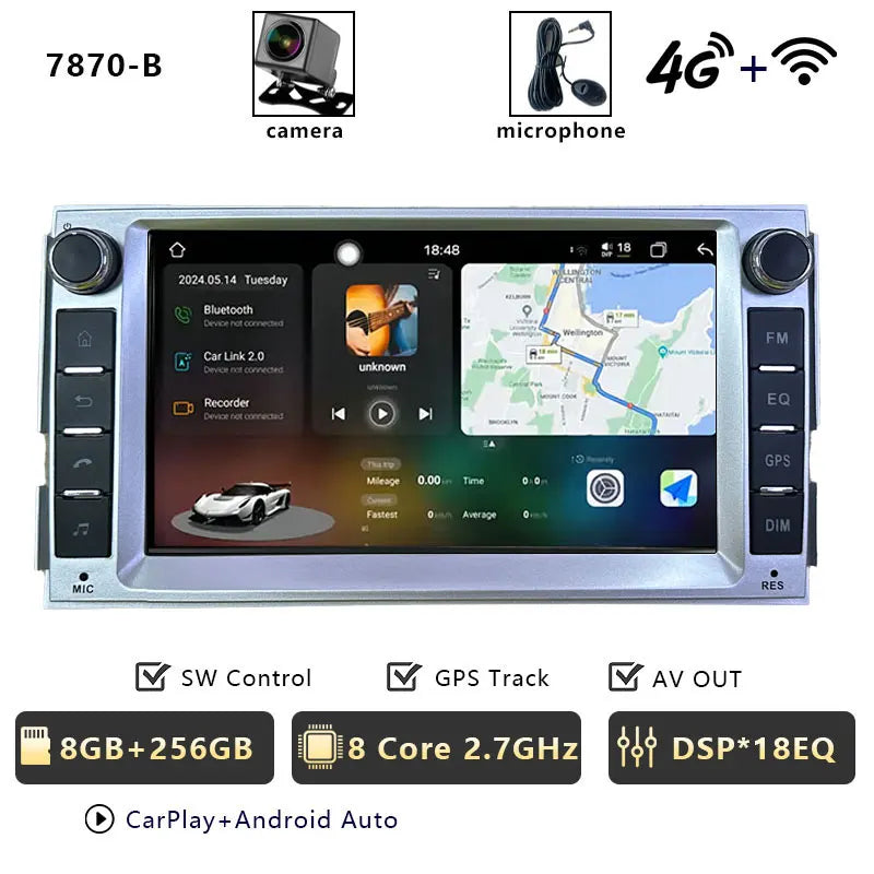 CHSTEK Android 13 Car Radio For Hyundai Santa Fe 2007 2008-2012 Head Unit Carplay Bluetooth WIFI 4G GPS Multimedia Vedio Player