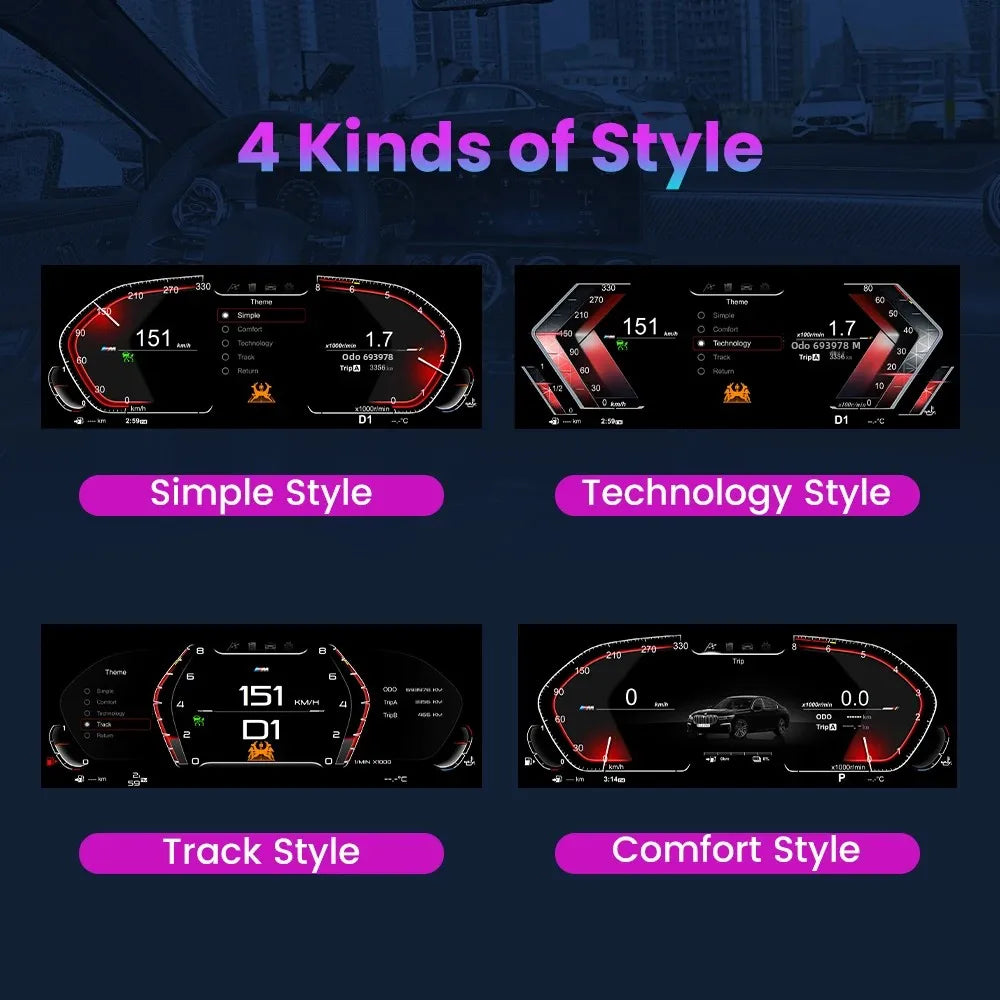 12.3Inch Car LCD Digital Dashboard Cluster For BMW 5 6 7 Series F01 F02 F03 F06 F10 Instrument Panel Speedometer Virtual Cockpit