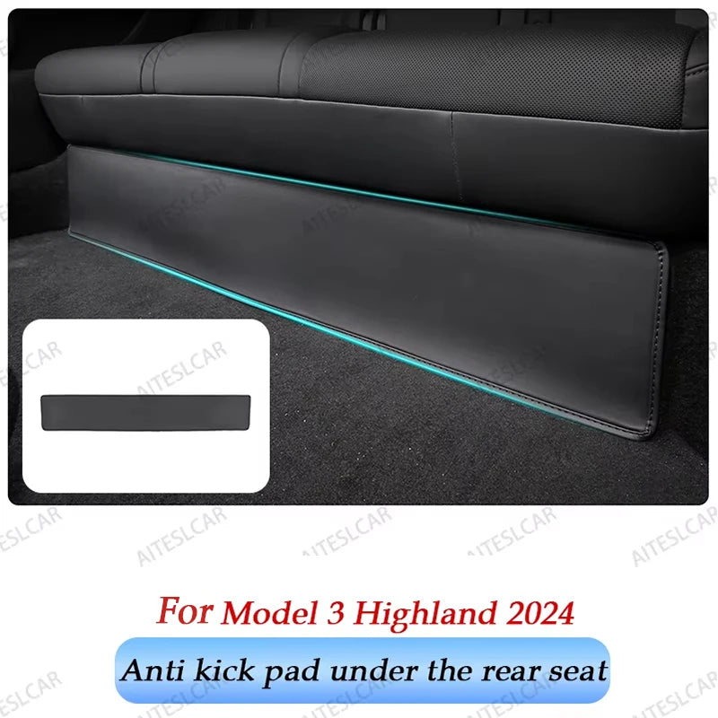 Car Seat Back Protective Mat For Tesla Model 3 / Y Full Seat Anti Kick Pad Leather Anti Scratch Protector Mats Car Accessories