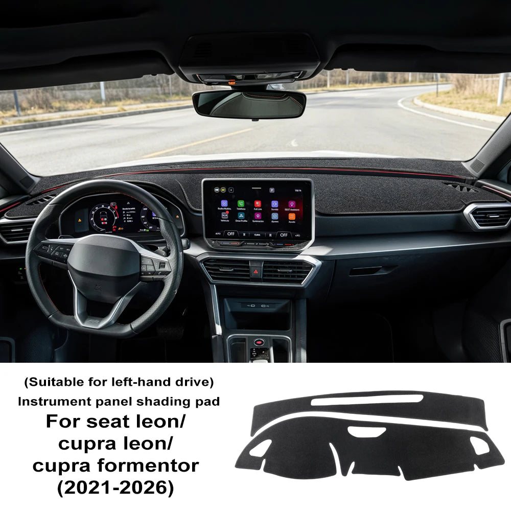 For Cupra Formentor/Cupra Leon/Seat Leon 2021 2022 2023 2024 2025 2026 Car Dashboard Cover Flannel Mat Avoid Light Pad