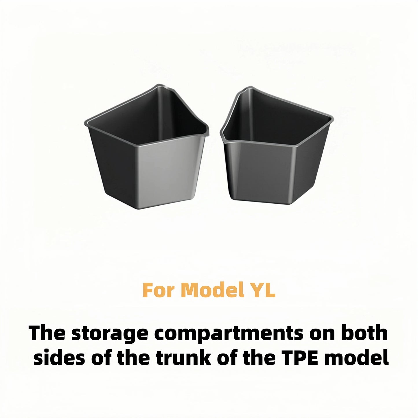 4PCS Trunk Organizer for Tesla Model YL Launch Refresh 2026 Rear Trunk Storage Bins Side Box Organiser TPE Accessories