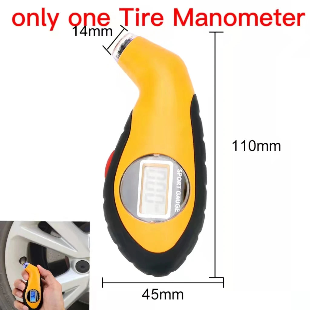 Motorcycle TPMS Sensor LCD Display Motor Tire Pressure Temperature Monitoring Alarm System With 2 External Sensors USB Charging