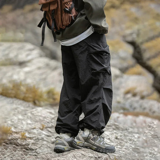 TFETTERS Brand Autumn Winter Cargo Pants Men 2026 New Baggy Watertight Drawstring Men Parachute Pants Techwaer Tourism Man Pants