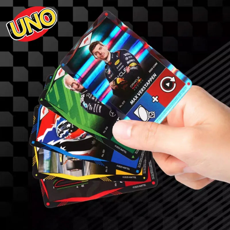UNO Elite HotWheels F1 Racing Collector's Edition Card Game Premium Playing Cards Rare F1 Cars Designs Board Game Toy Gift