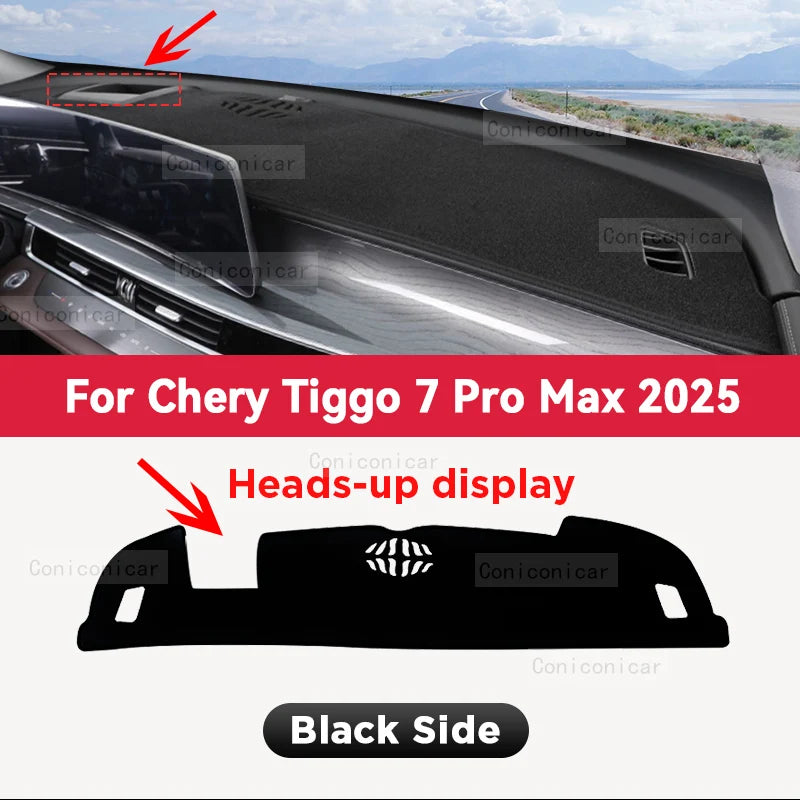Dashboard Cover Mat Protective Pad For CHERY TIGGO 7 Pro Max 2025 Car Accessories Dash Board Sunshade Carpet Anti-UV Dashmat