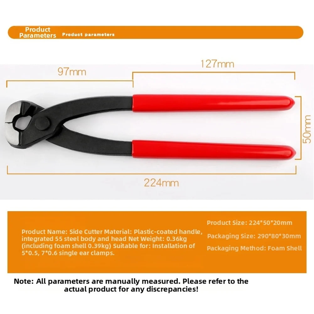 For Automotive Hose Clamp Pliers Alloy Steel with Plastic Handle Designed for Installing and Removing Single Ear Clamps