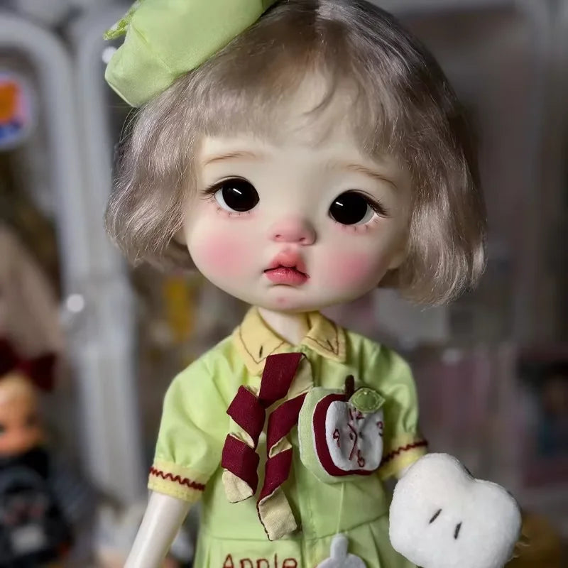 New 25cm Big Head Girl 1/6 Q-baby SD BJD Doll Resin Toy Birthday Gift Makeup from Stock Free Shipping