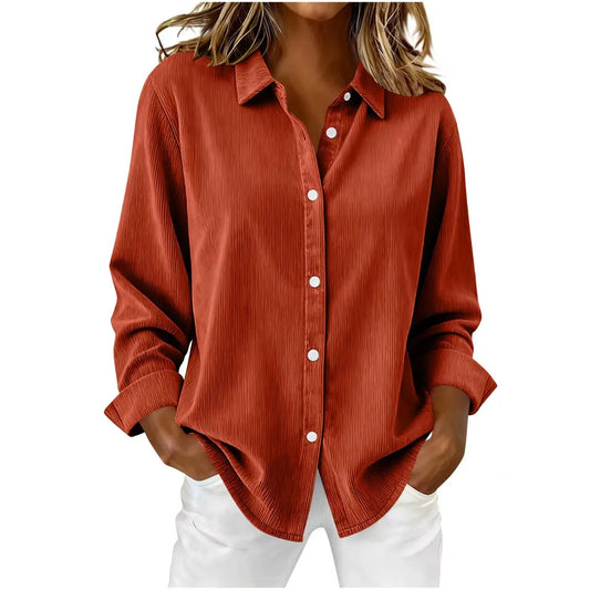 Solid Casual Loose Shirts For Women 2026 Autumn Vintage Women's Oversized Shirts And Blouses Fashion Elegant Youth Female Tops