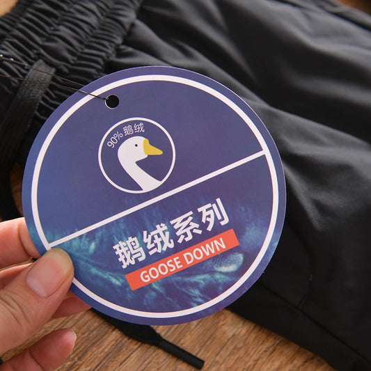 Men's Thickened down Pants Goose down Fashion Urban Style Casual Long Pants Warmth Locking Glue Not Puffy ODM Order