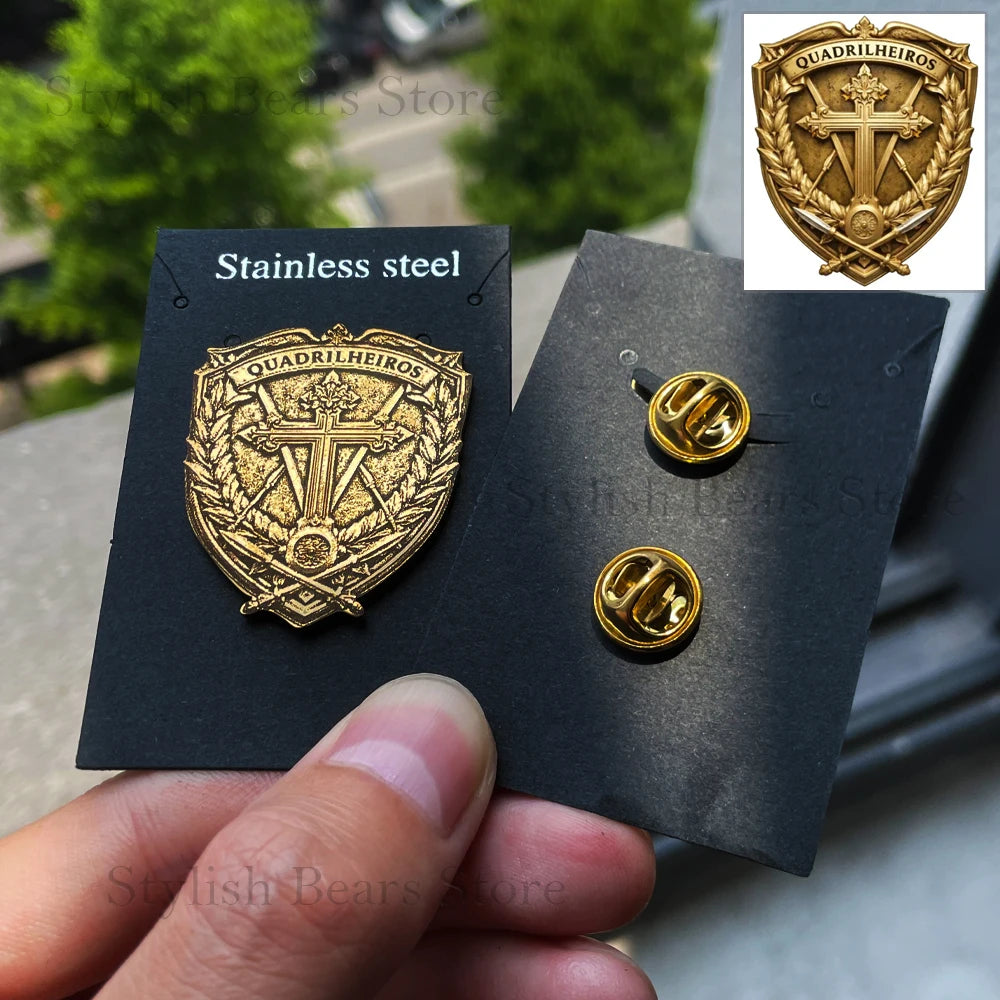 Fashion Accessories Badges Custom Company Logo Brooch Stainless Steel Jewelry Brooch Personalized Collect Brooch Wholesale Gift