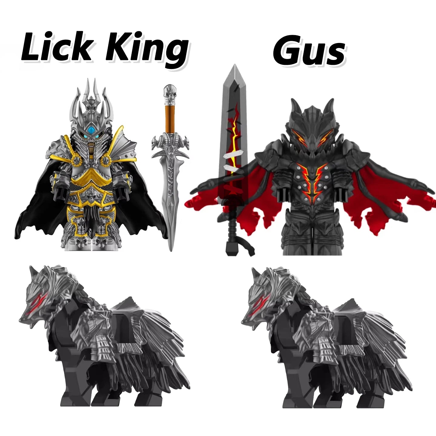 World Of Warcraft Wow Building Blocks Lich King Mini Action Figure Toys Berserk Guts Gus Building Block Figure Holiday gift