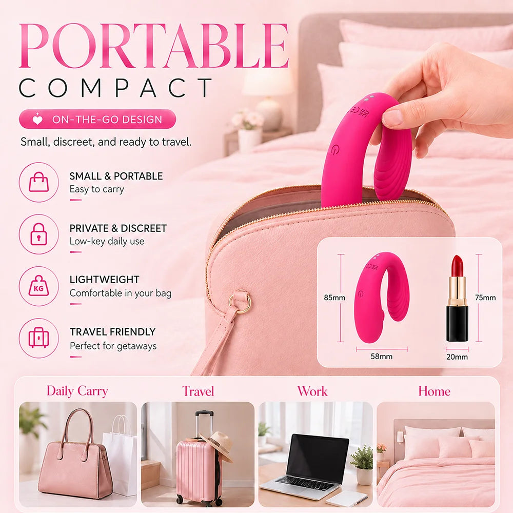 App Control Wearable Vibrator for Women 6-Vibration 6-Suction Modes Soft Silicone Quiet IPX5 Water Resistant Magnetic Charging