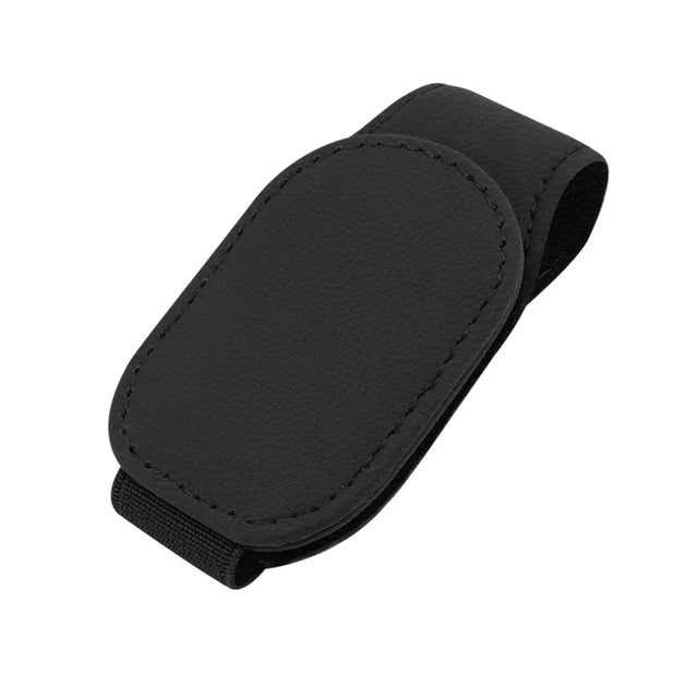 Magnetic Leather Eyeglass Hanger Clip Universal Car Sunglasses Holder Magnetic Eyeglass Hanger Clip For Cars Ticket Card Clip