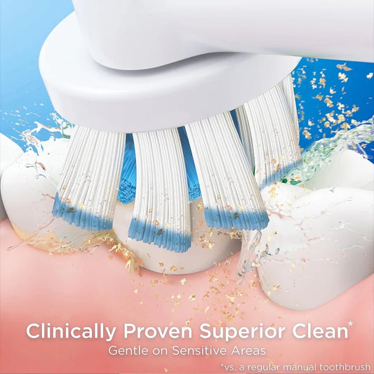 Oral B Sensitive Clean Replacement Toothbrush Heads for Electric Toothbrush EB60 Gentle Teeth Cleaning Original Toothbrush Heads
