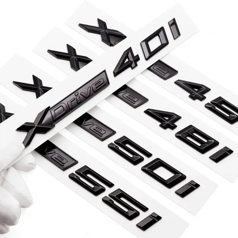 3D ABS Car Fender Rear Trunk Decal XDrive 18i 20i 23i 25i 28i 30i 35i 40i 45i 48i 50i 55i Emblem Badge For BMW X3 X5 X6 Sticker