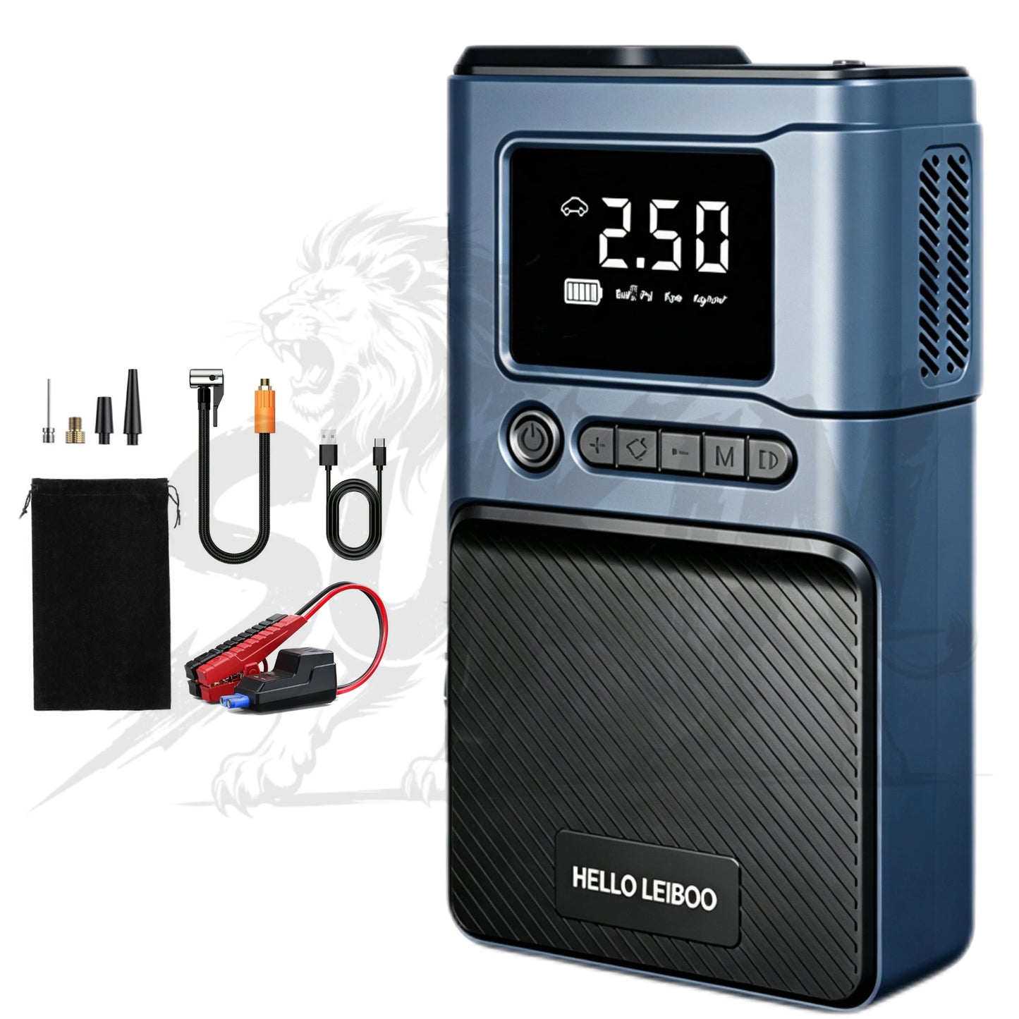 SUKIN Smart Edition Jump Starter Power Bank With Air Pump 12V 2000A Portable Booster Jump Starter With LED Lights Vehicle tools
