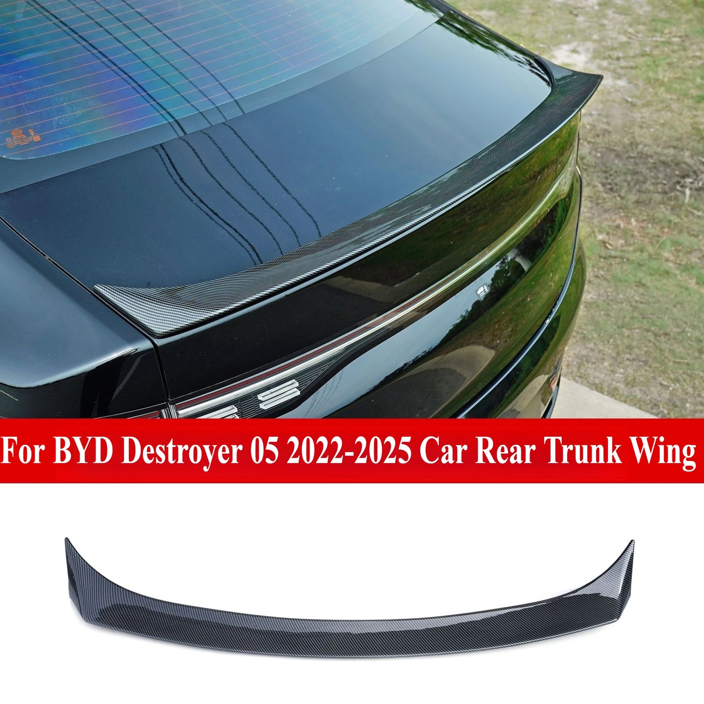 Car Rear Trunk Wing For BYD Destroyer 05 Chazor 05 King DM-i 2022-2025 Spoiler Plate Fixed Wind Tail Wing Decoration Accessories