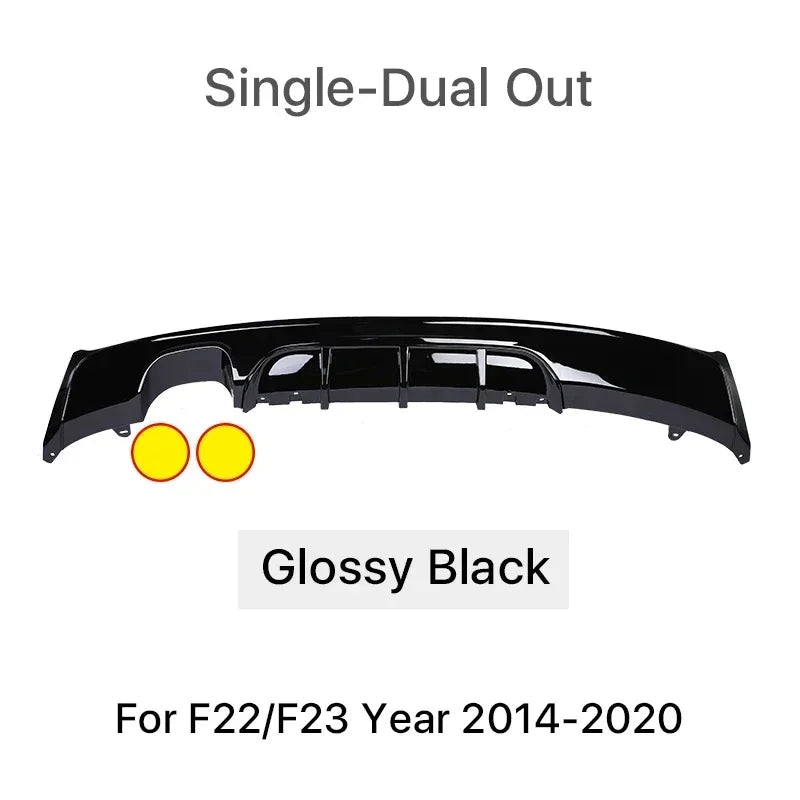 M Sport M Tech Rear Diffuser Bumper Carbon Fiber Body Kit MP Diffusor Spoiler Lip For BMW 2 Series F22 F23 2014-2020 Replacement