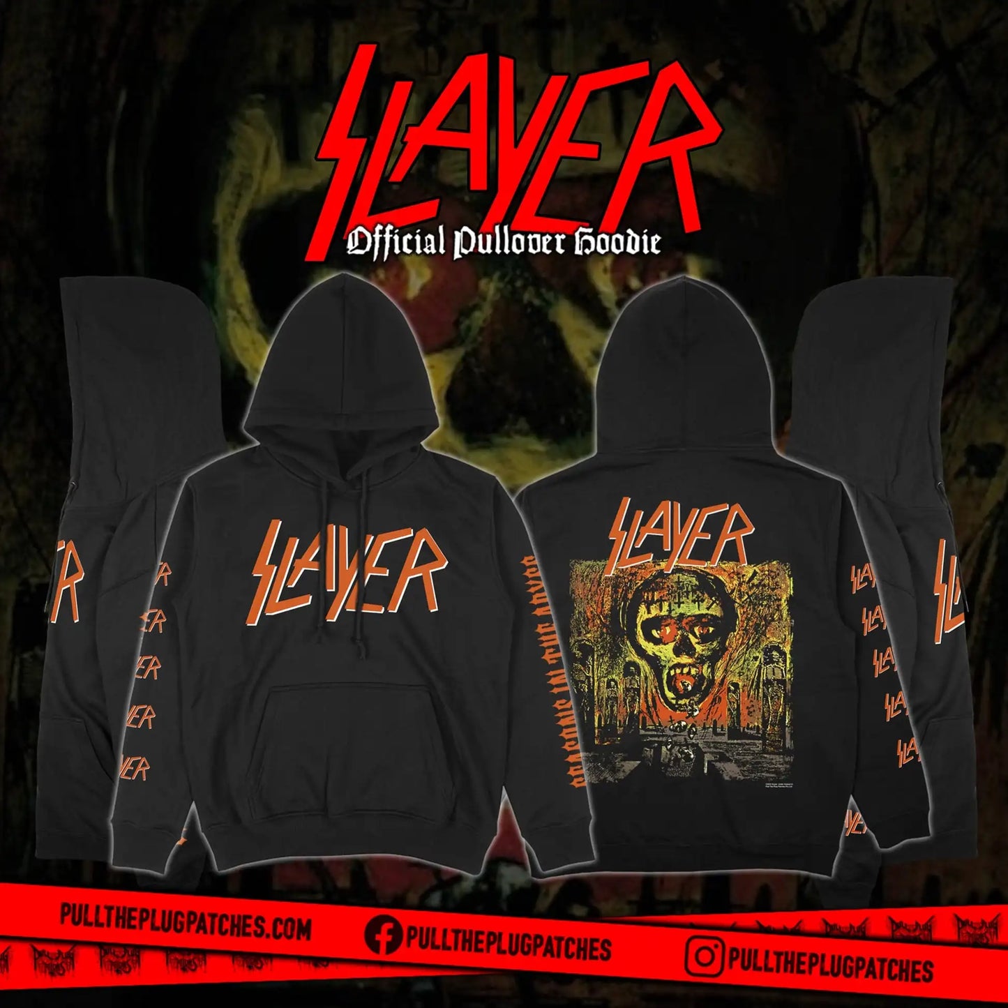 Slayer Pullover Hoody Hell Awaits &Show No Mercy Men Women Oversized Hoodies Heavy Metal Band Sweatshirts Female Male Clothing